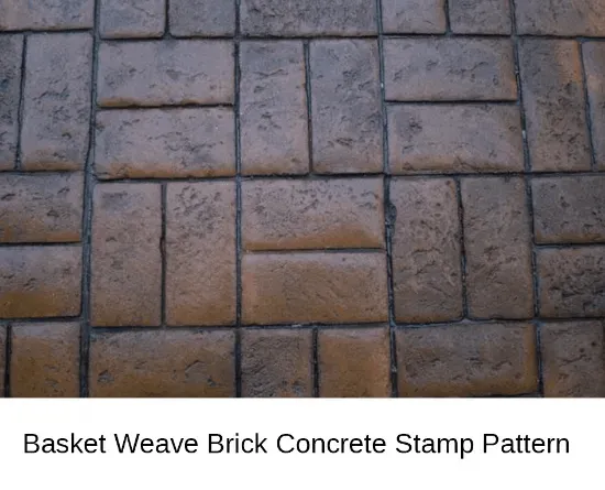 Basket Weave Brick Concrete Stamp Pattern